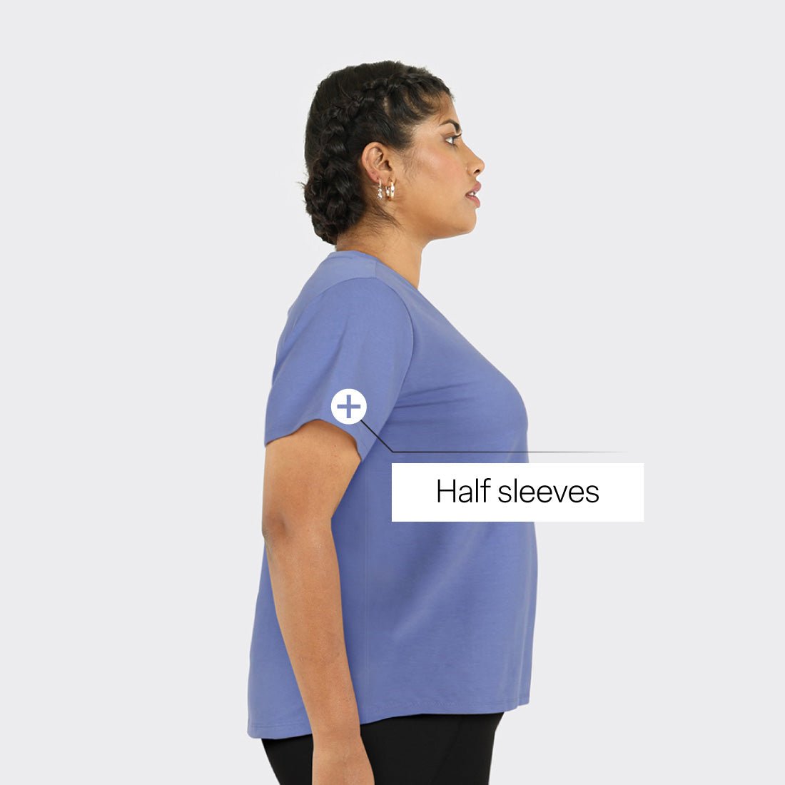 Last Tee - V Neck Half Sleeves - BlissClub