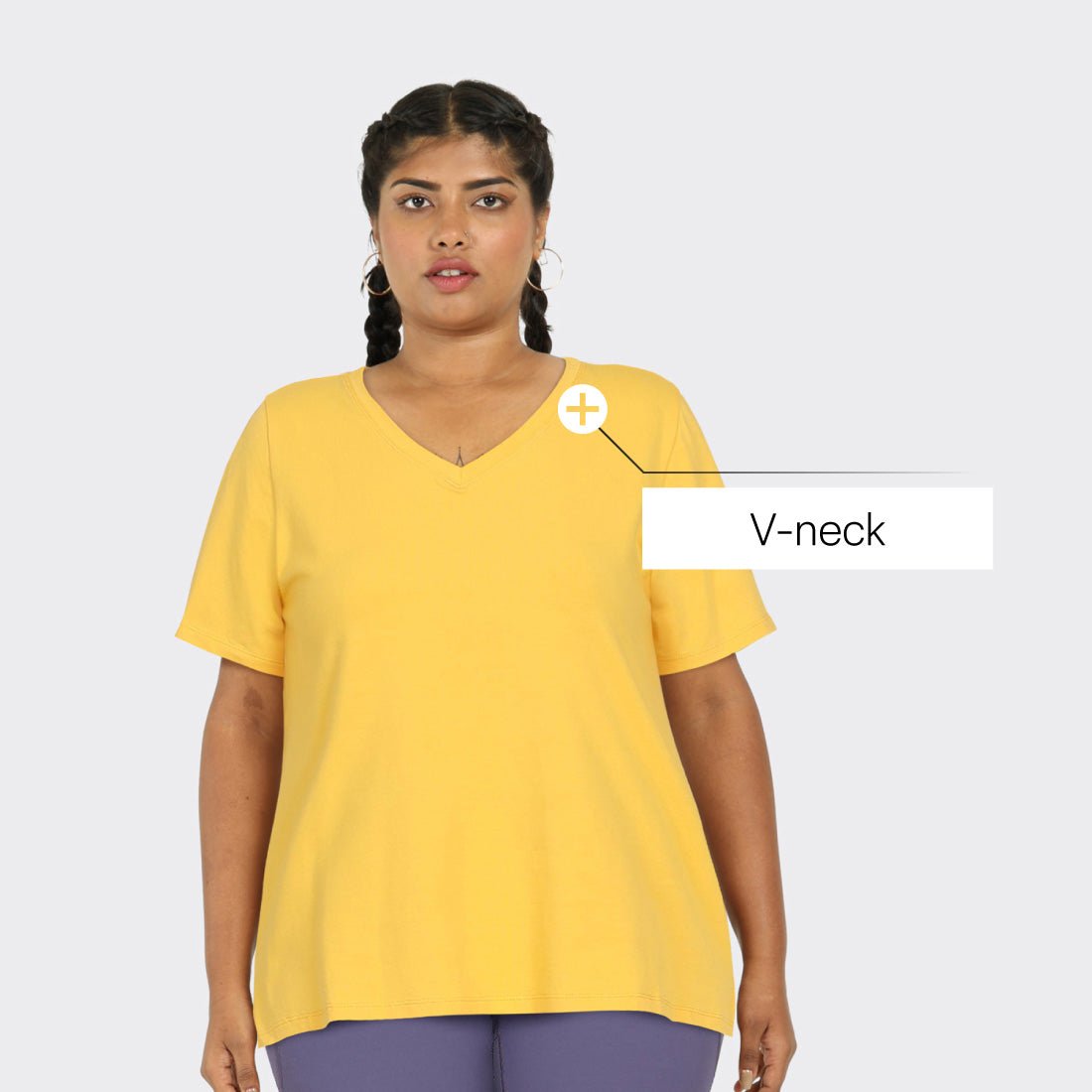 Last Tee - V Neck Half Sleeves - BlissClub