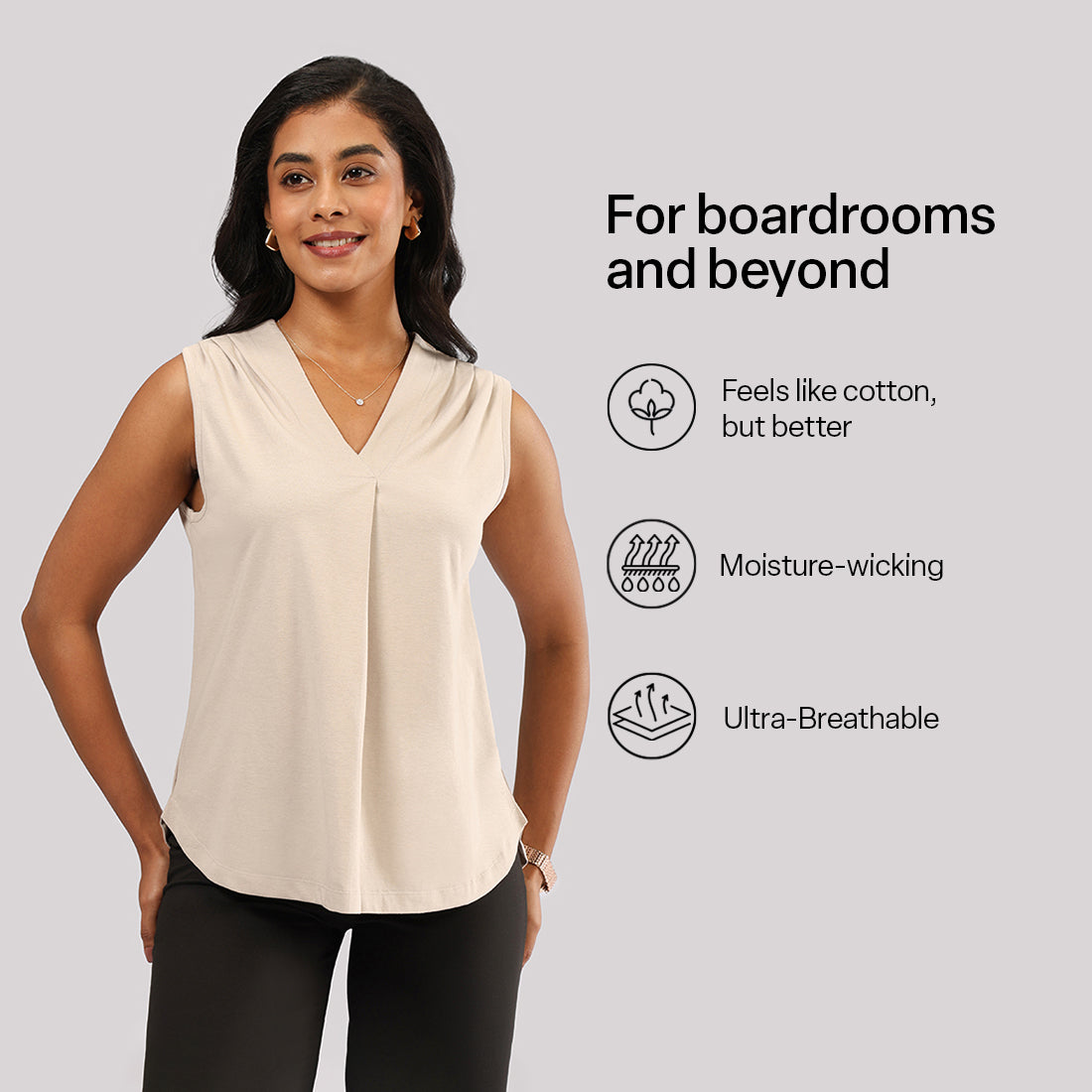 Cotton Pro Sleeveless Work Top