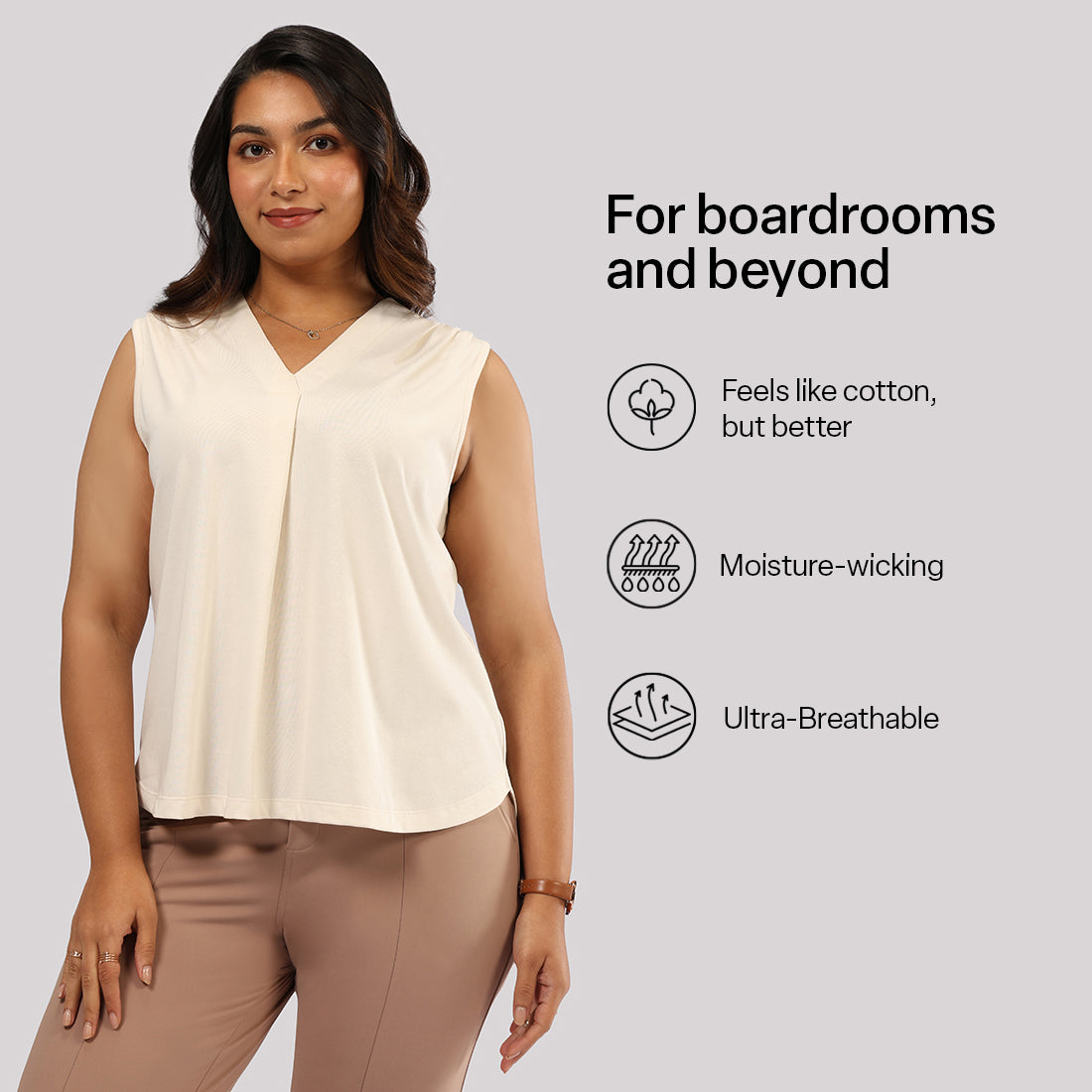 Cotton Pro Sleeveless Work Top