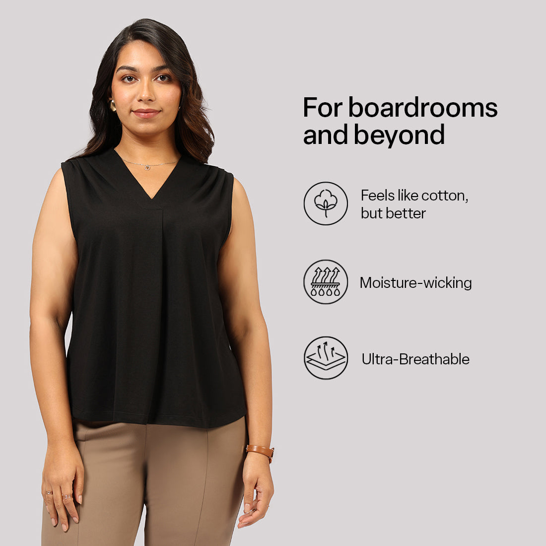 Cotton Pro Sleeveless Work Top