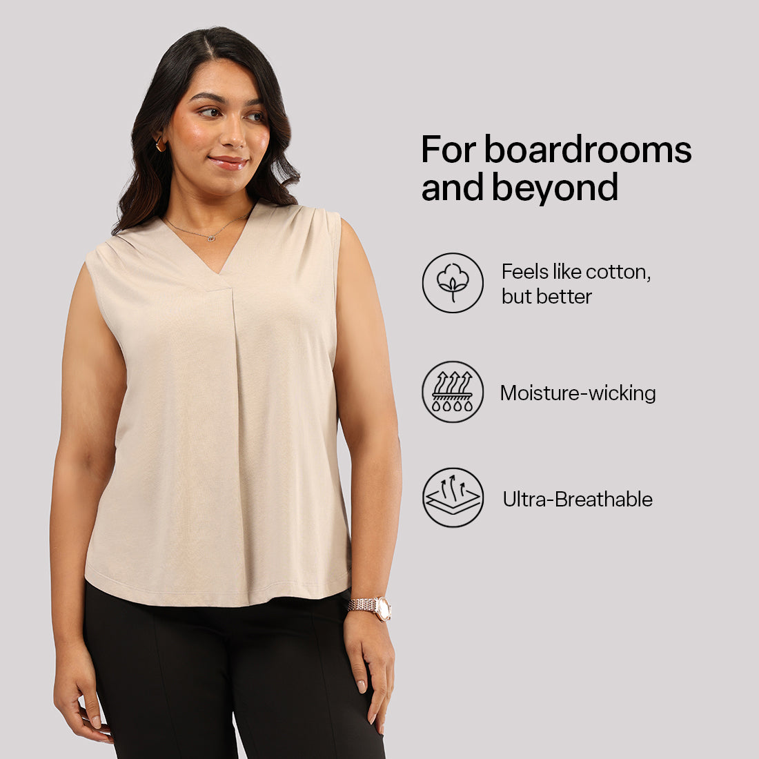 Cotton Pro Sleeveless Work Top