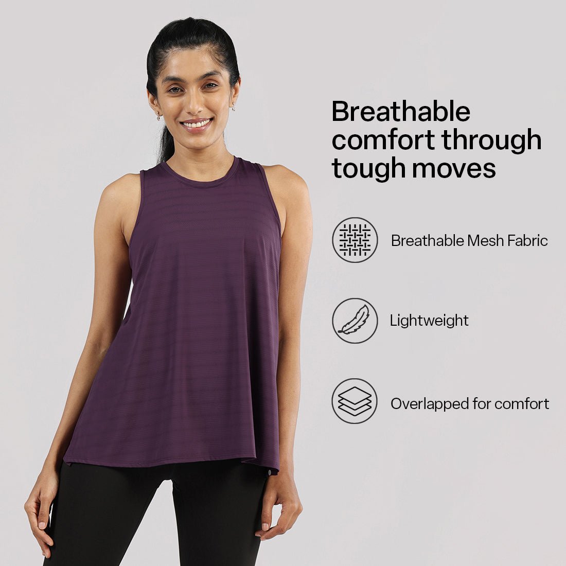 Most Breathable - Overlapped Mesh Tank - BlissClub