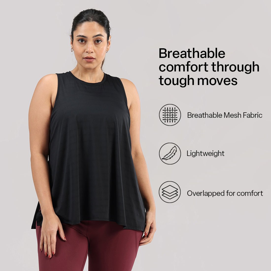 Most Breathable - Overlapped Mesh Tank - BlissClub