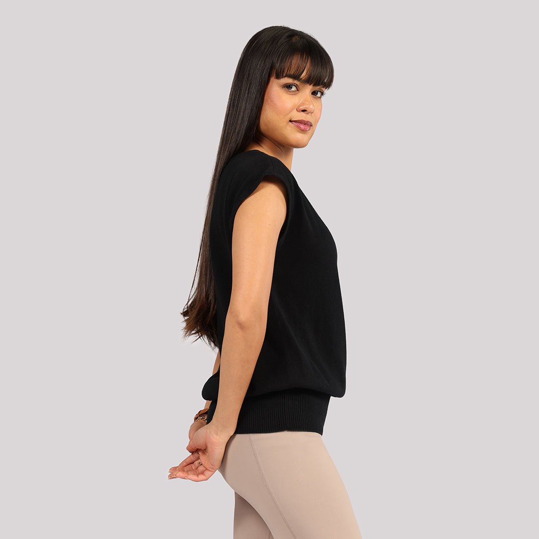 Move All Day Cap Sleeves Top - BlissClub