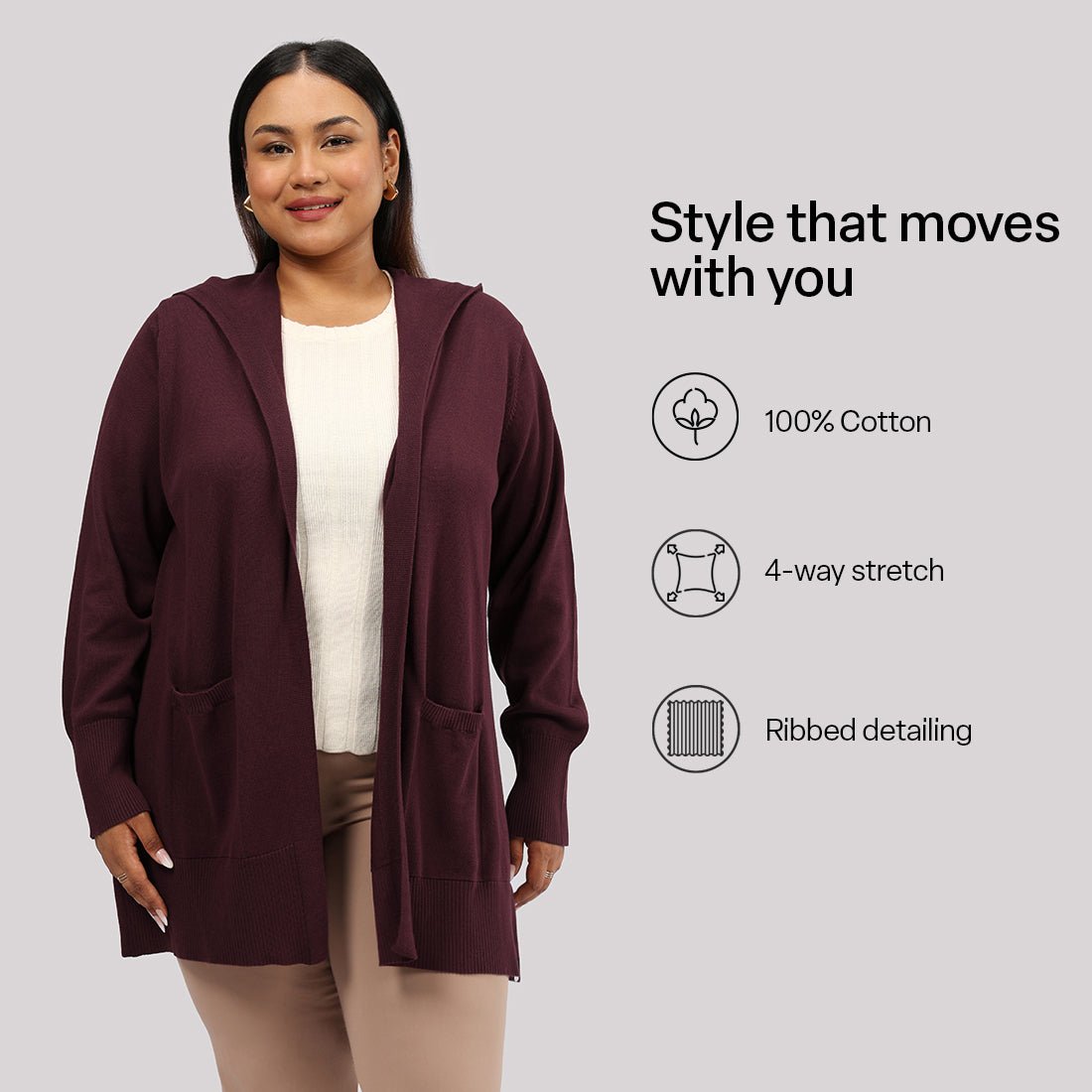 Move All Day Hooded Shrug - BlissClub
