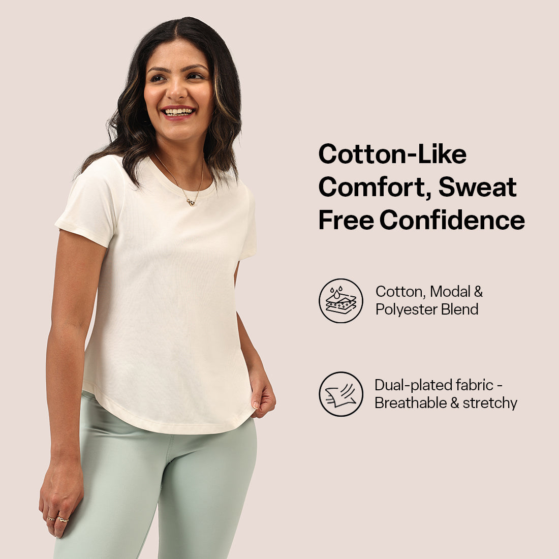 Cotton Pro Curved Hem Tee