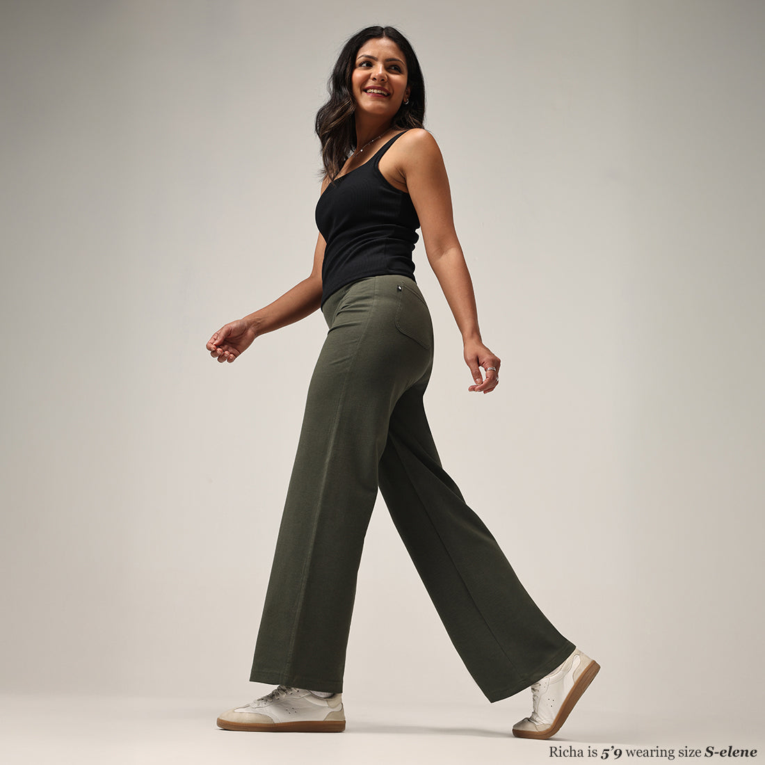 Work-To-Wine Twill Wide Dart Pants