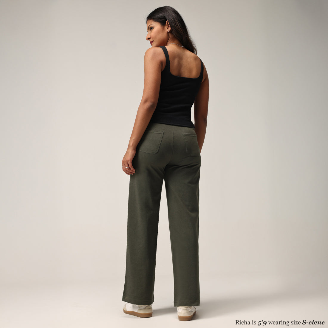 Work-To-Wine Twill Wide Dart Pants