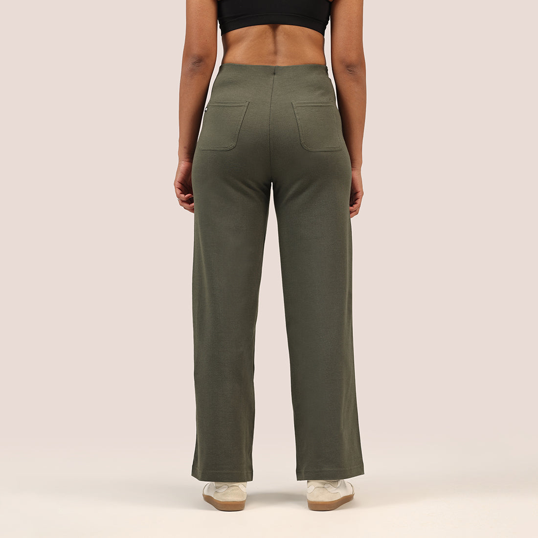 Work-To-Wine Twill Wide Dart Pants