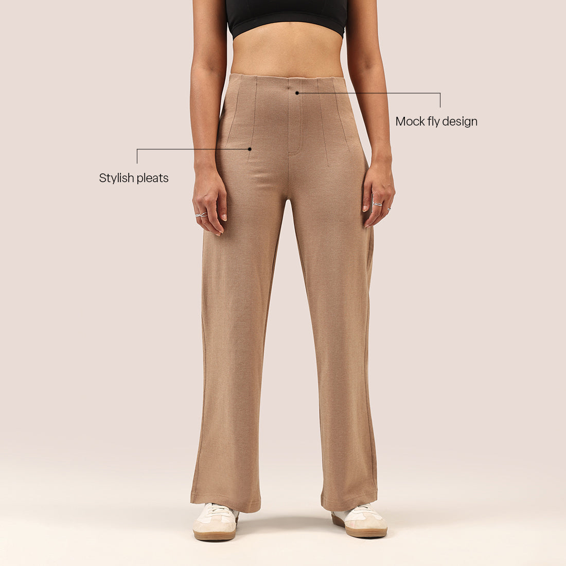 Work-To-Wine Twill Wide Dart Pants