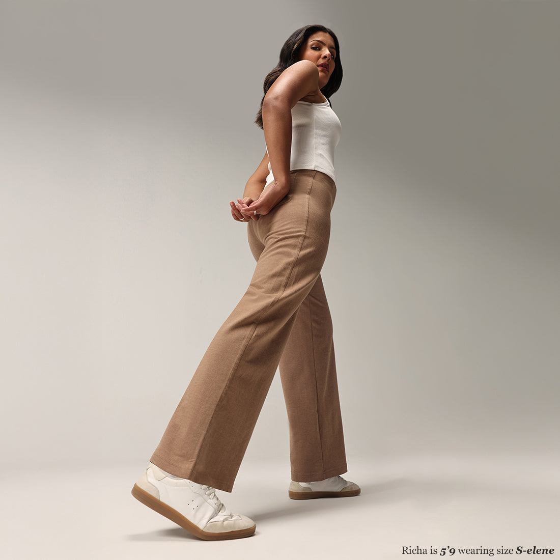 Work-To-Wine Twill Wide Dart Pants