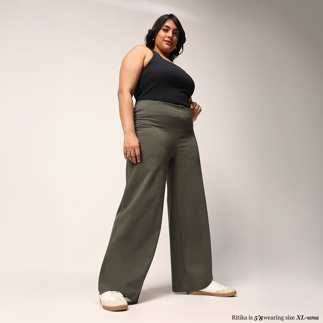 Work-To-Wine Twill Wide Dart Pants