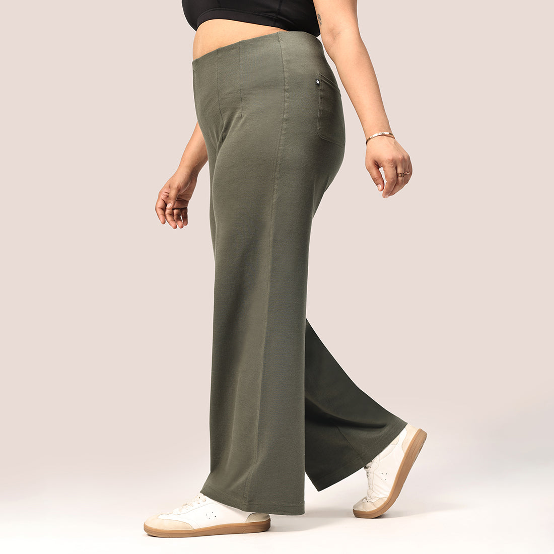 Work-To-Wine Twill Wide Dart Pants