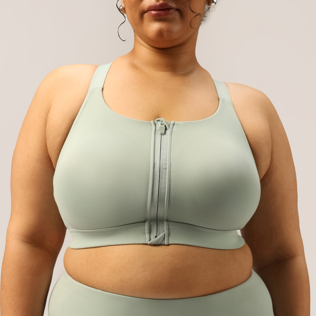 Zip-Up Sports Bra