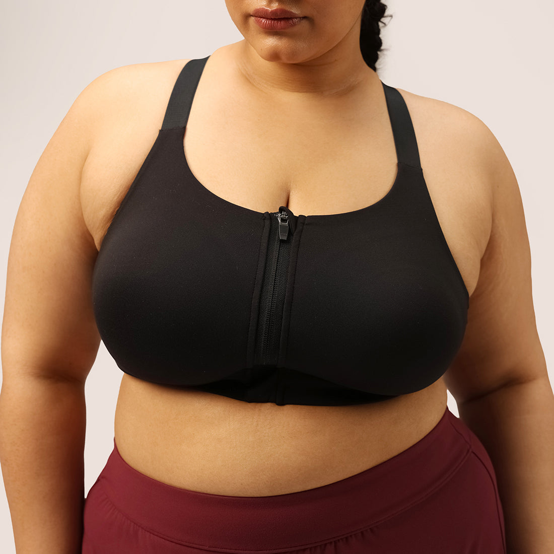 Zip-Up Sports Bra