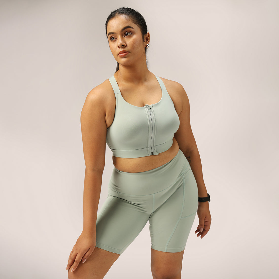 Zip-Up Sports Bra