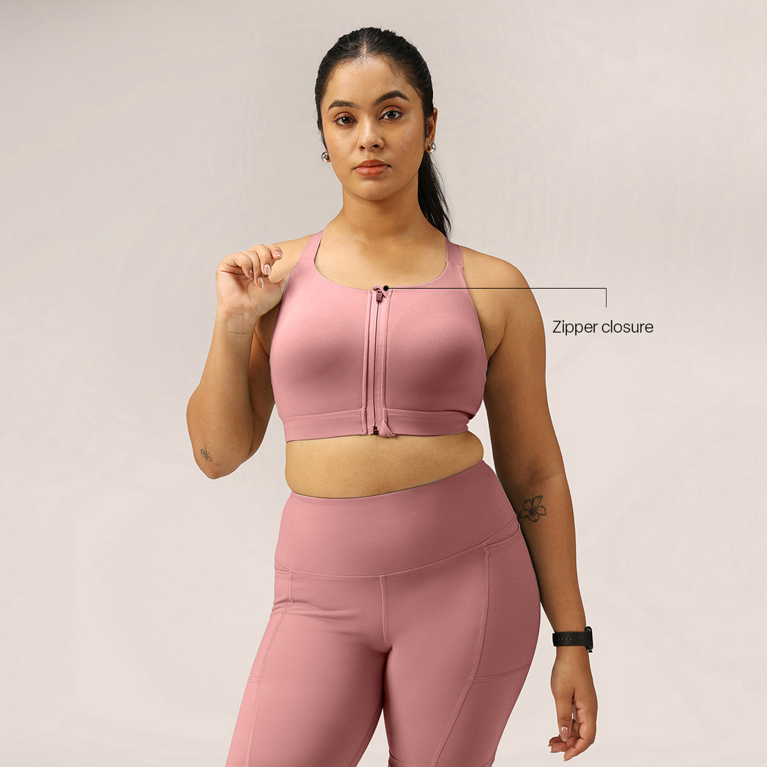 Zip-Up Sports Bra