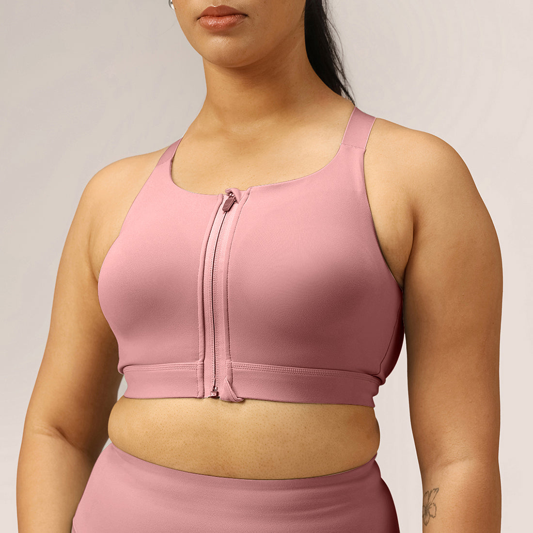 Zip-Up Sports Bra