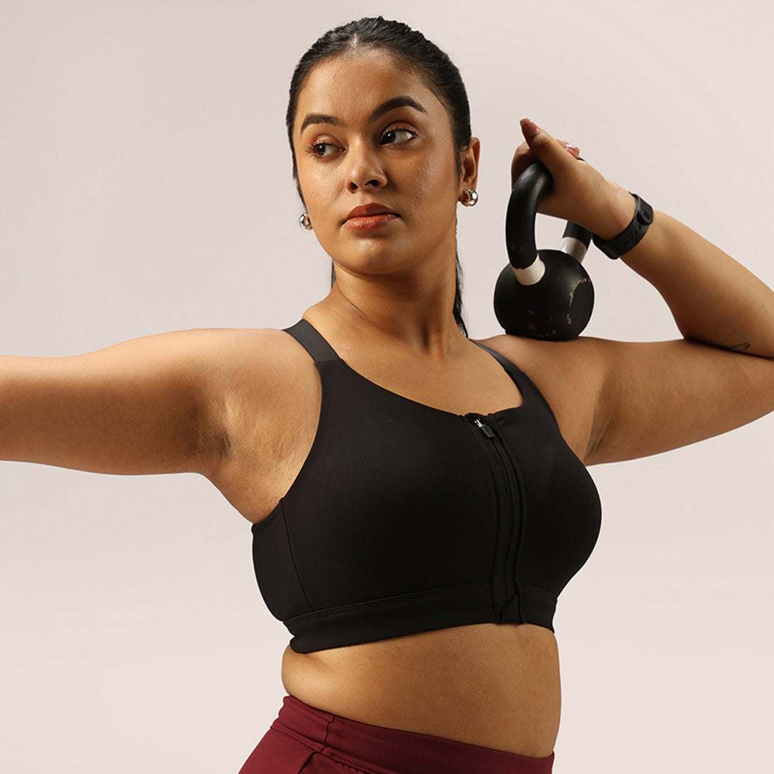 Zip-Up Sports Bra