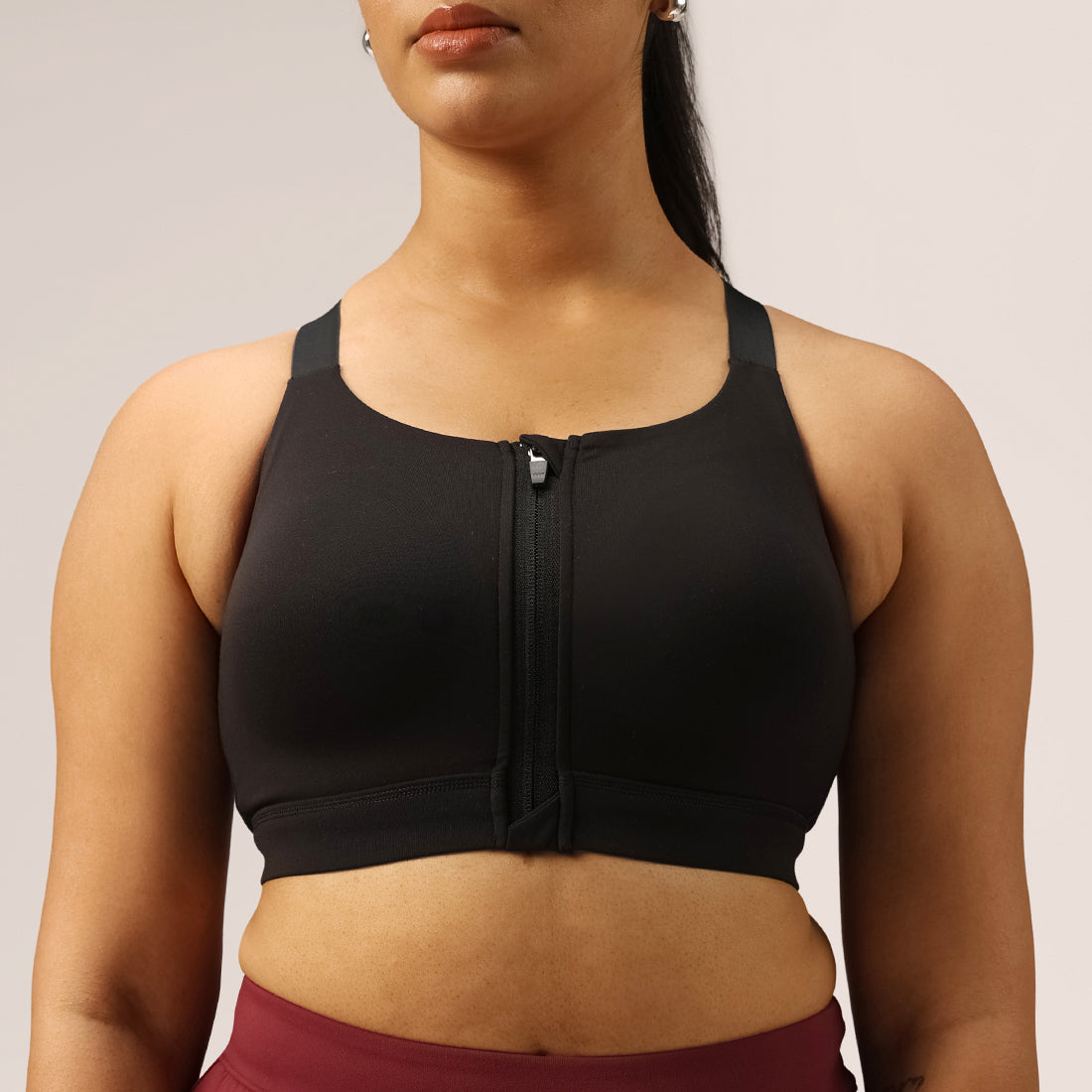 Zip-Up Sports Bra