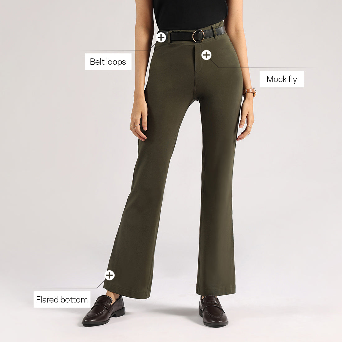 AM:PM Air Flare Trousers - Cotton Tall