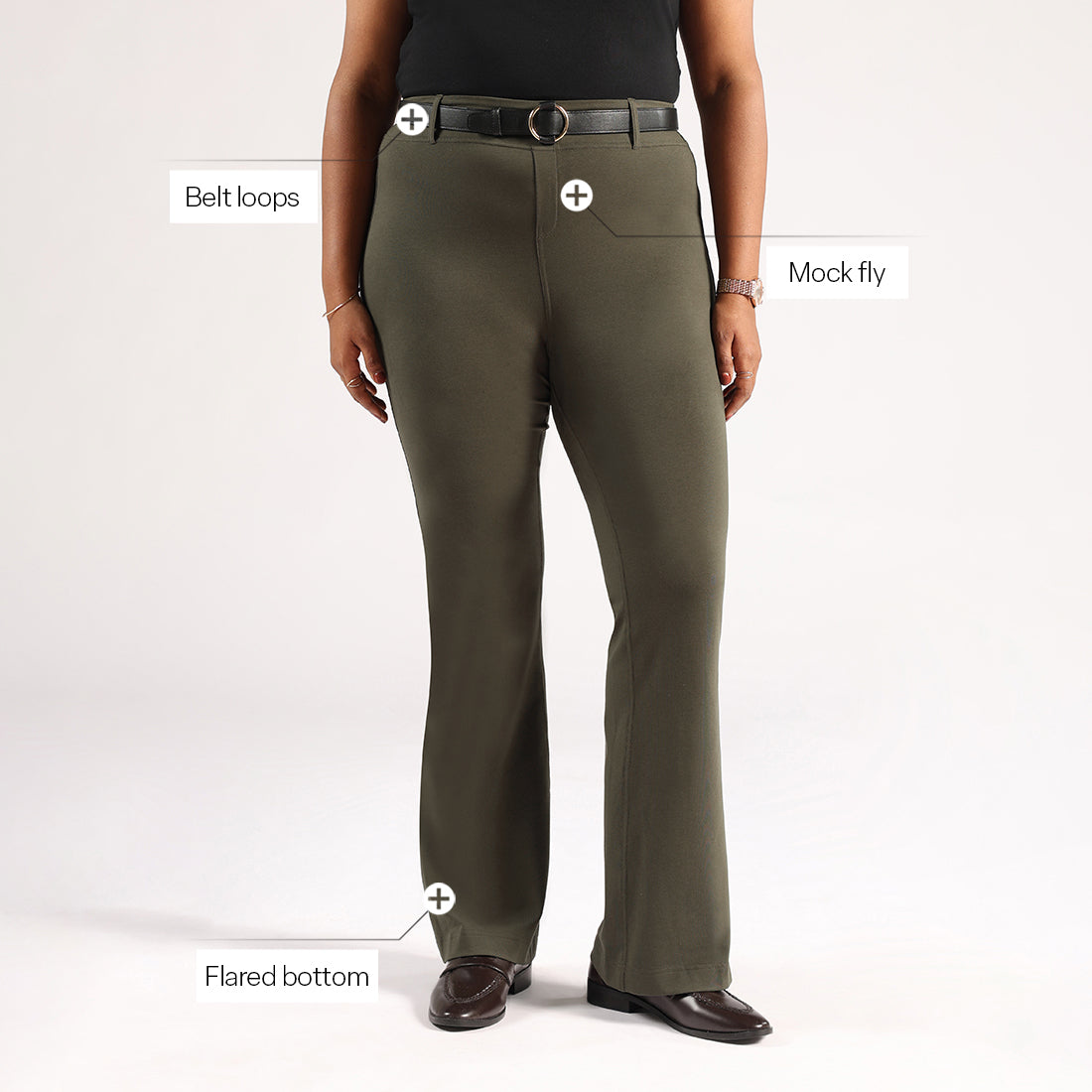 AM:PM Air Flare Trousers - Cotton Tall