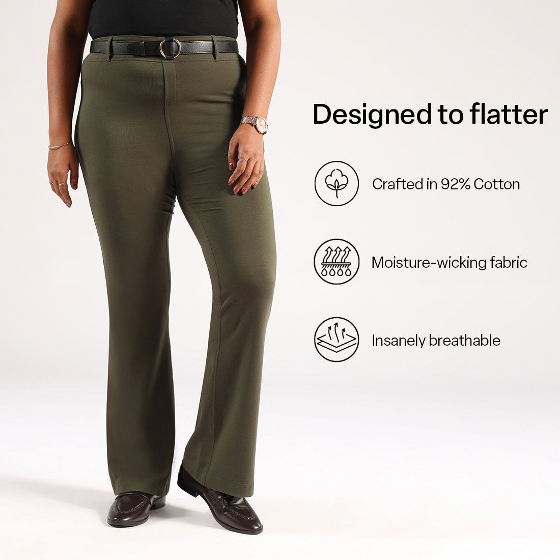 AM:PM Air Flare Trousers - Cotton Tall