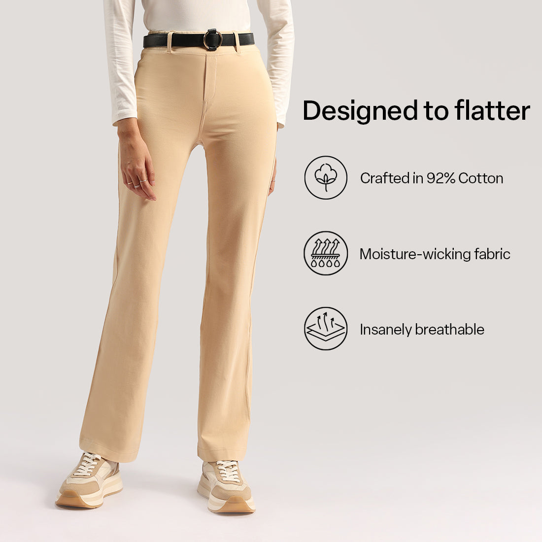 AM:PM Air Flare Trousers - Cotton Tall