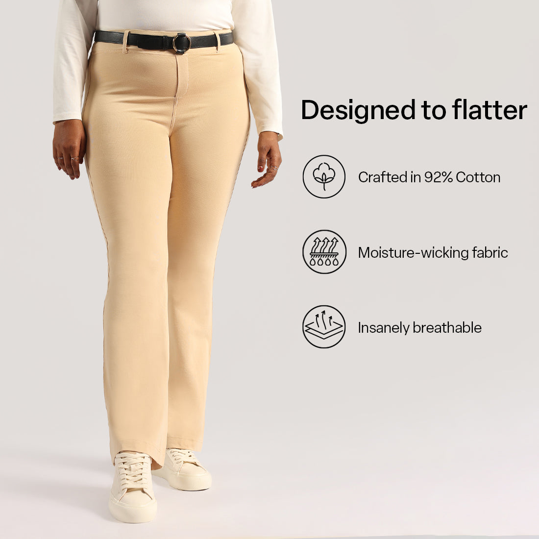 AM:PM Air Flare Trousers - Cotton Tall