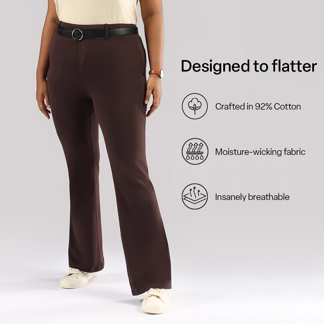 AM:PM Air Flare Trousers - Cotton Tall