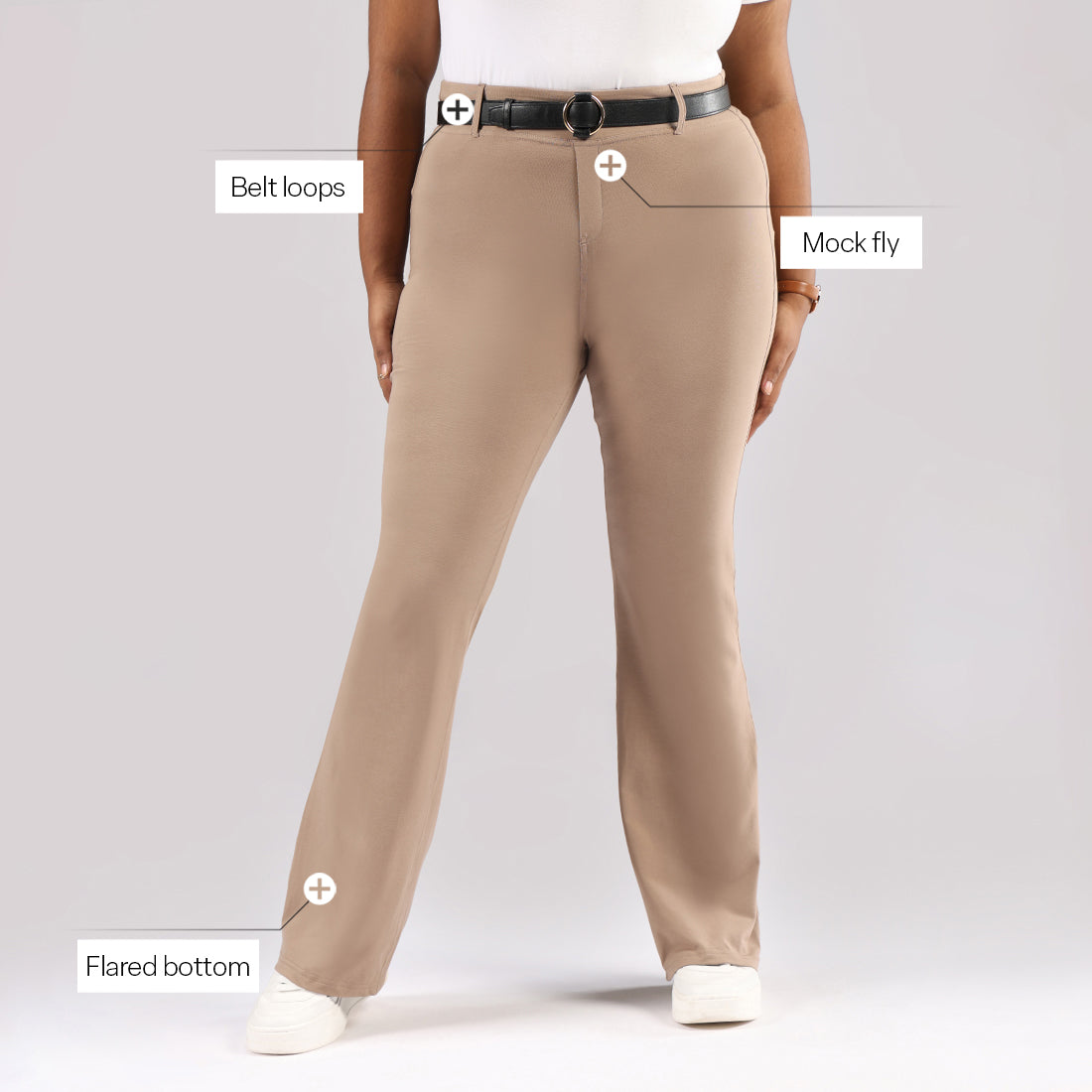 AM:PM Air Flare Trousers - Cotton Tall