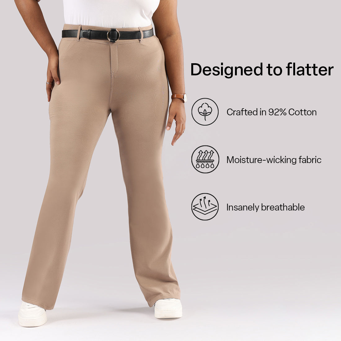 AM:PM Air Flare Trousers - Cotton Tall