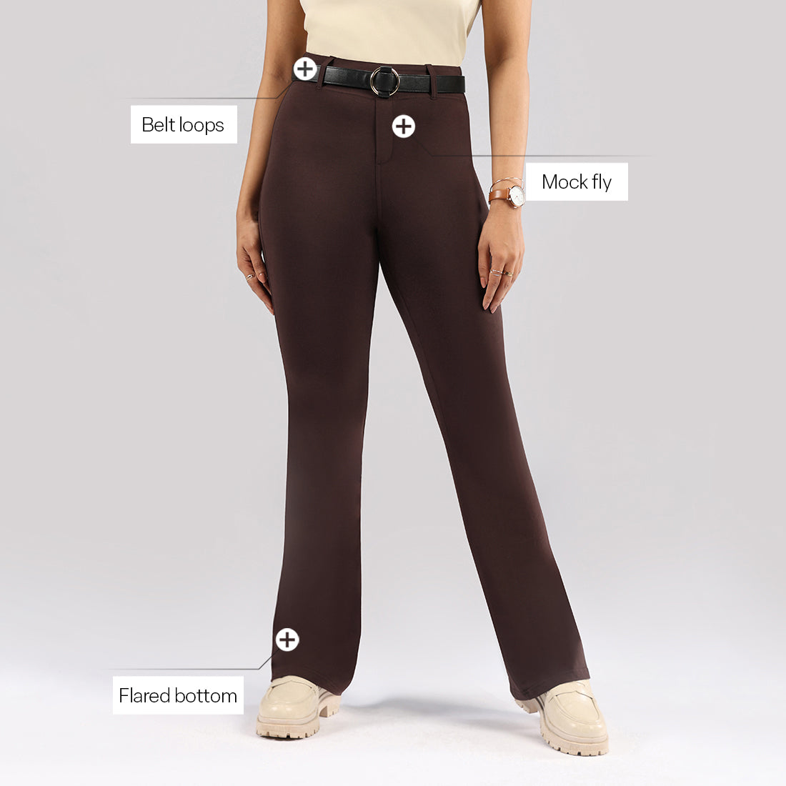AM:PM Air Flare Trousers - Cotton Tall