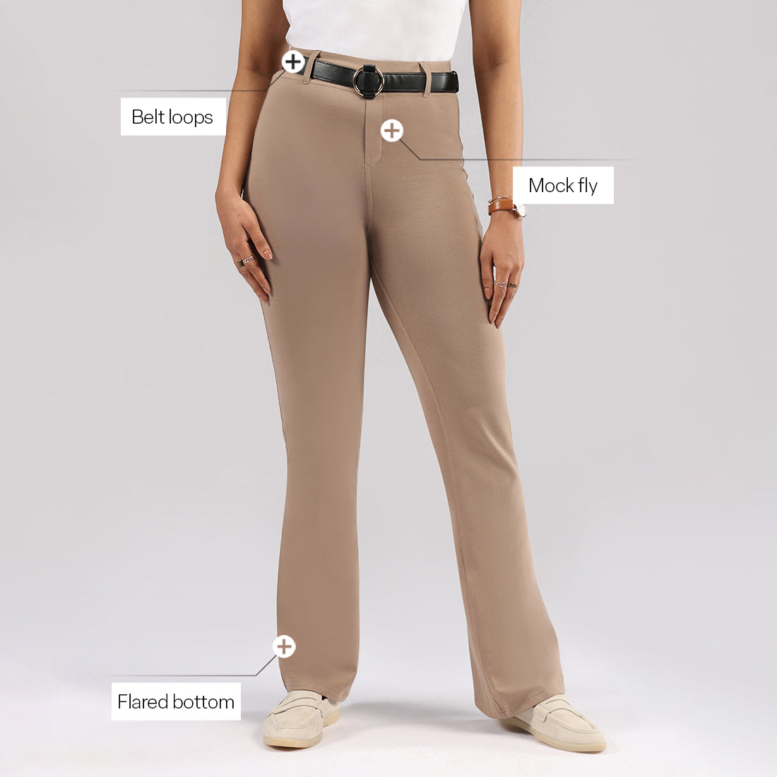 AM:PM Air Flare Trousers - Cotton Tall