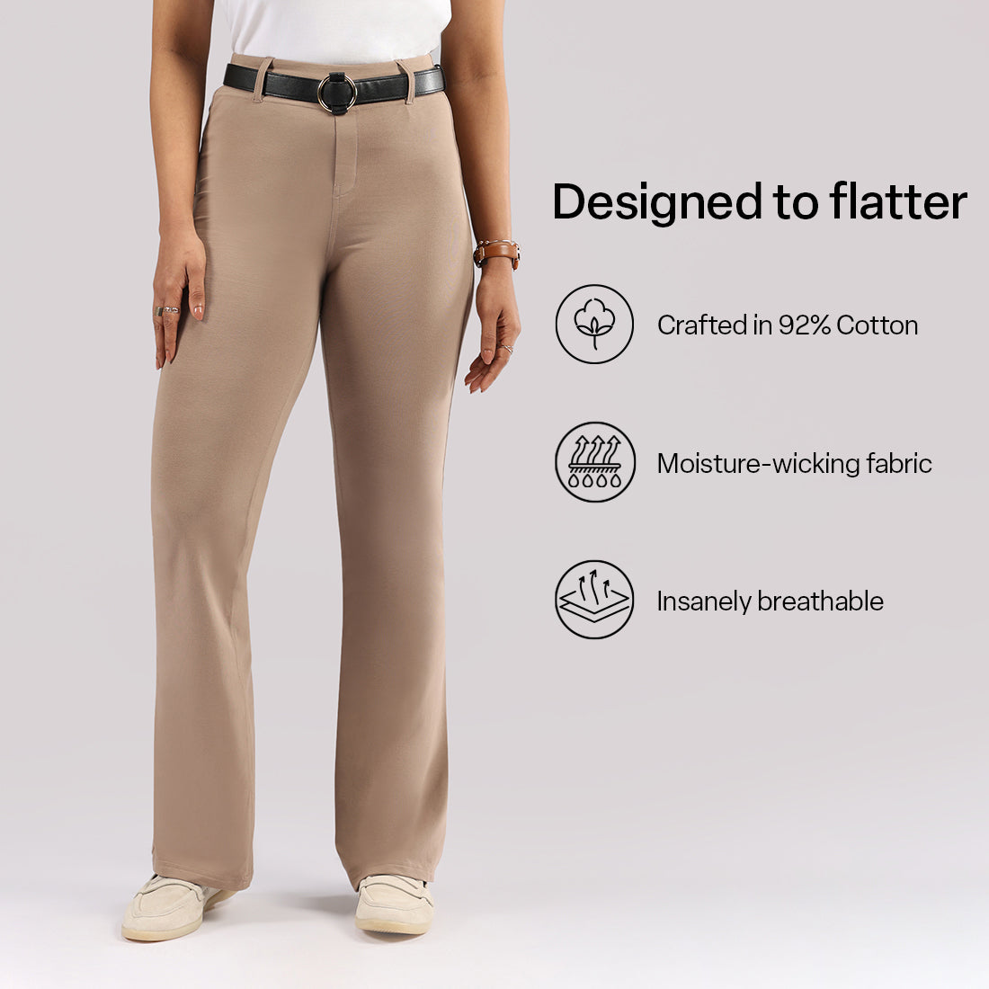 AM:PM Air Flare Trousers - Cotton Tall