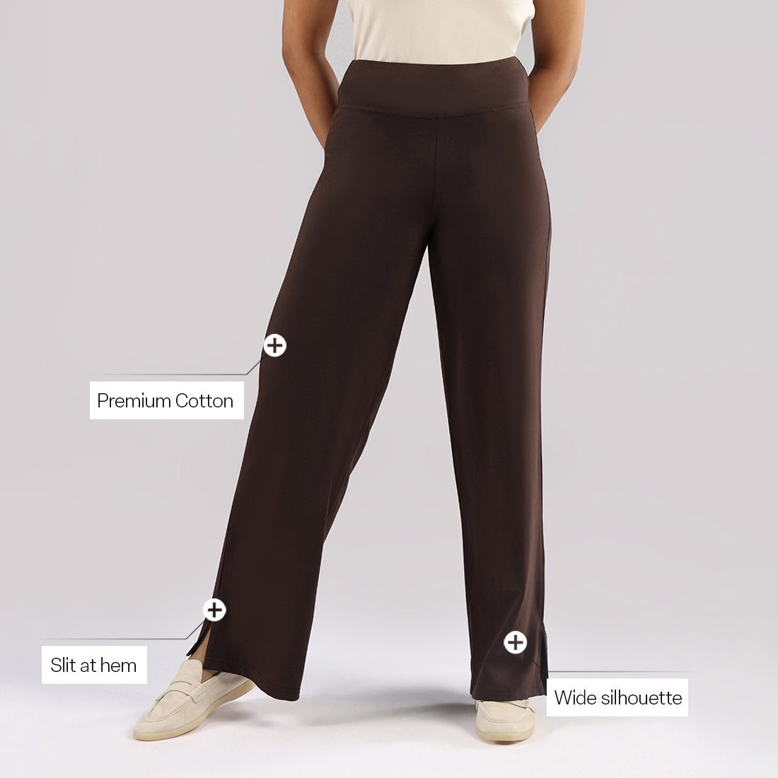 AM:PM Air Wide Trousers - Cotton Tall