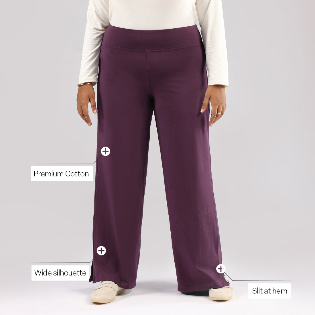 AM:PM Air Wide Trousers - Cotton Tall
