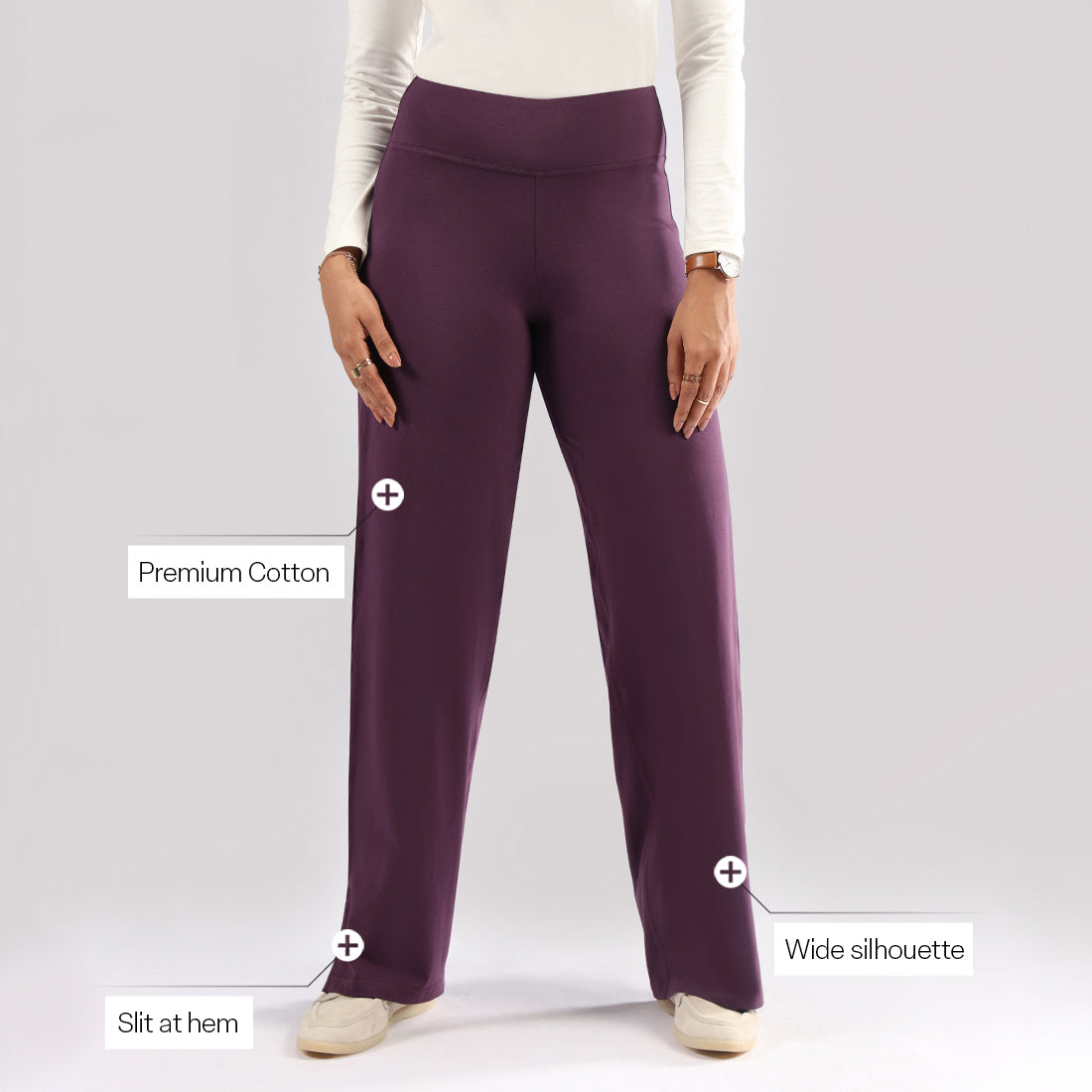 AM:PM Air Wide Trousers - Cotton Tall