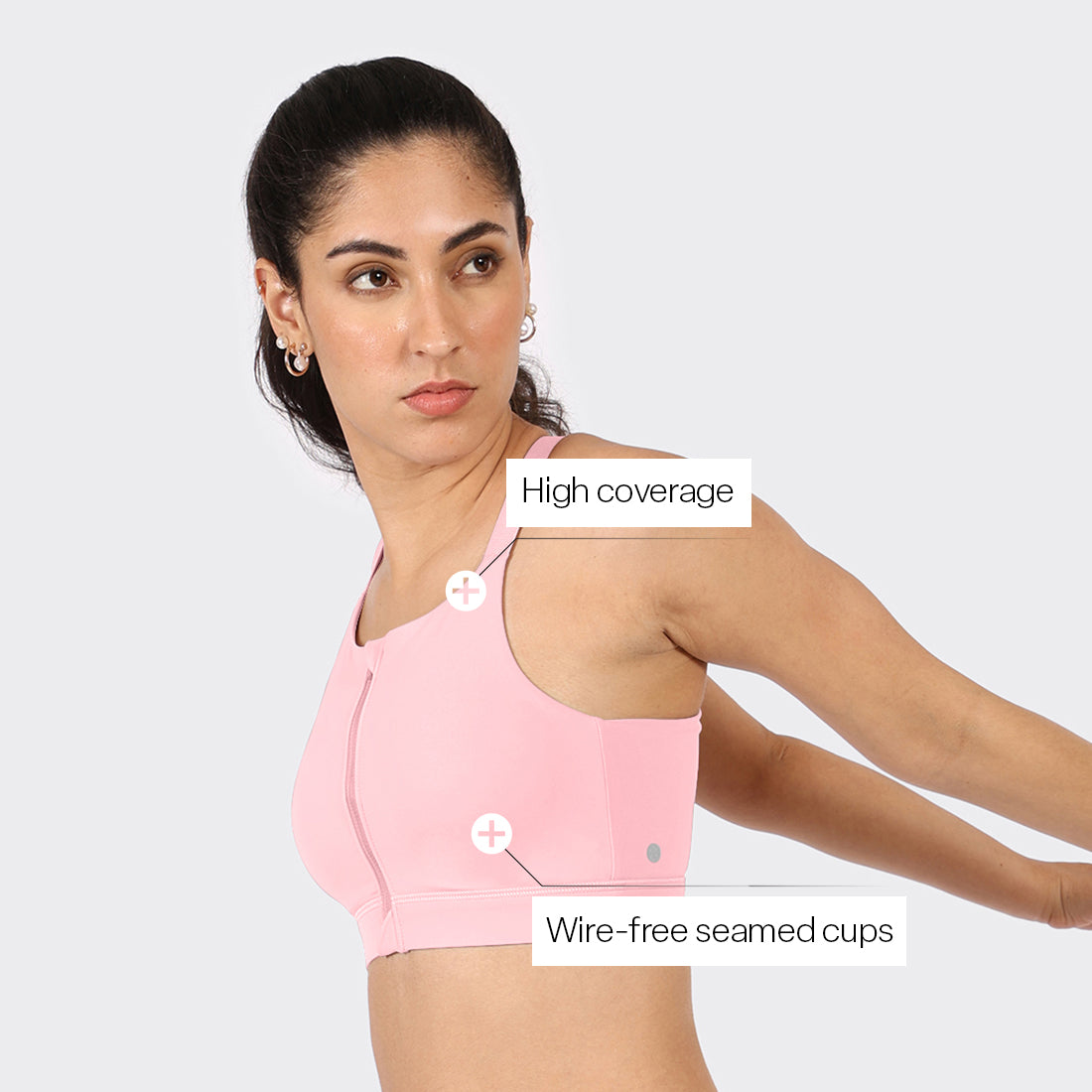 Zip-Up Sports Bra