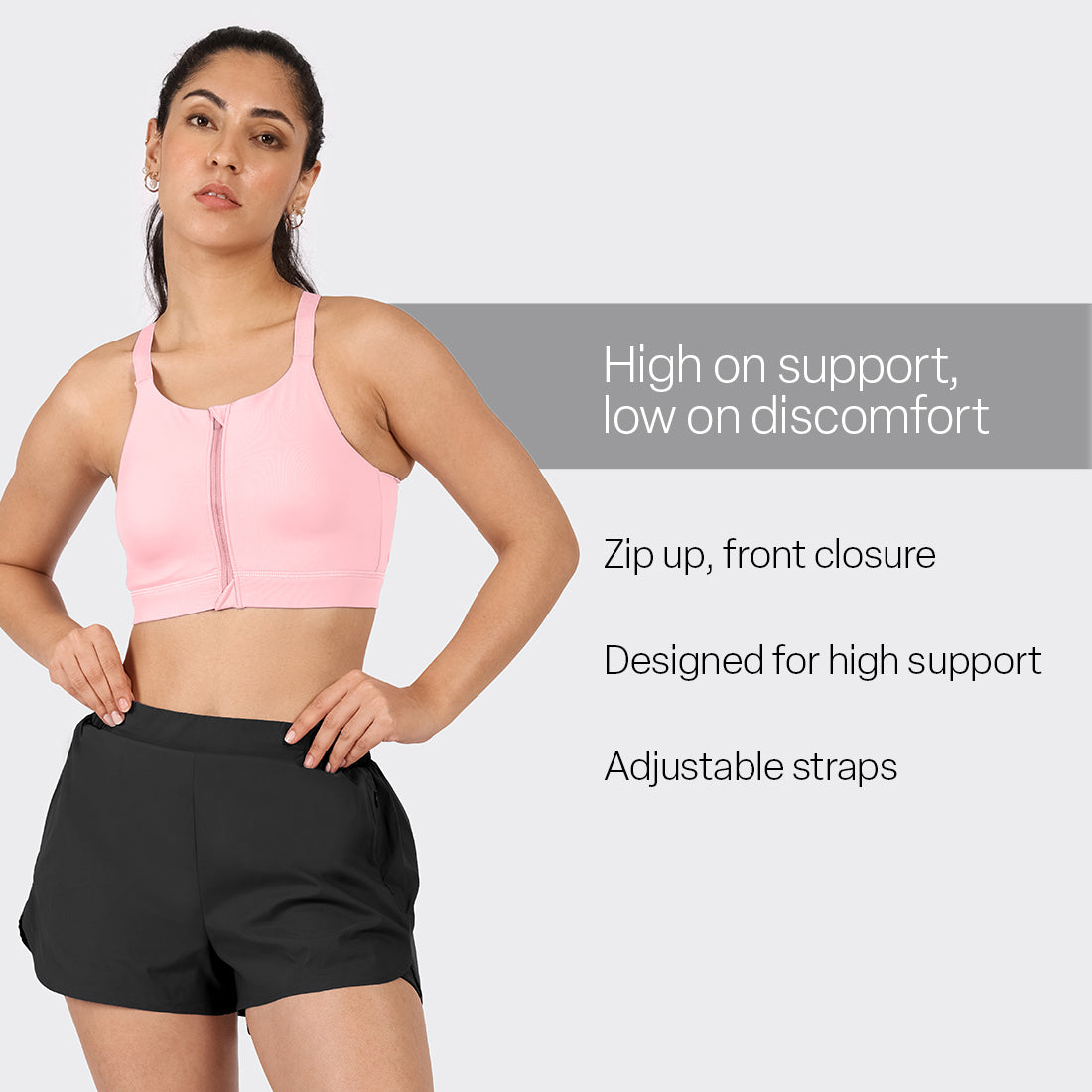 Zip-Up Sports Bra