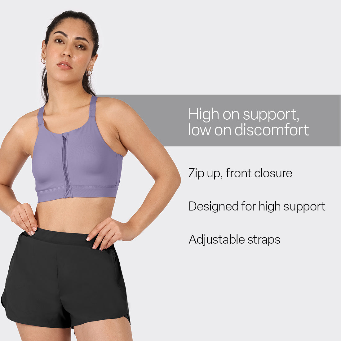 Zip-Up Sports Bra