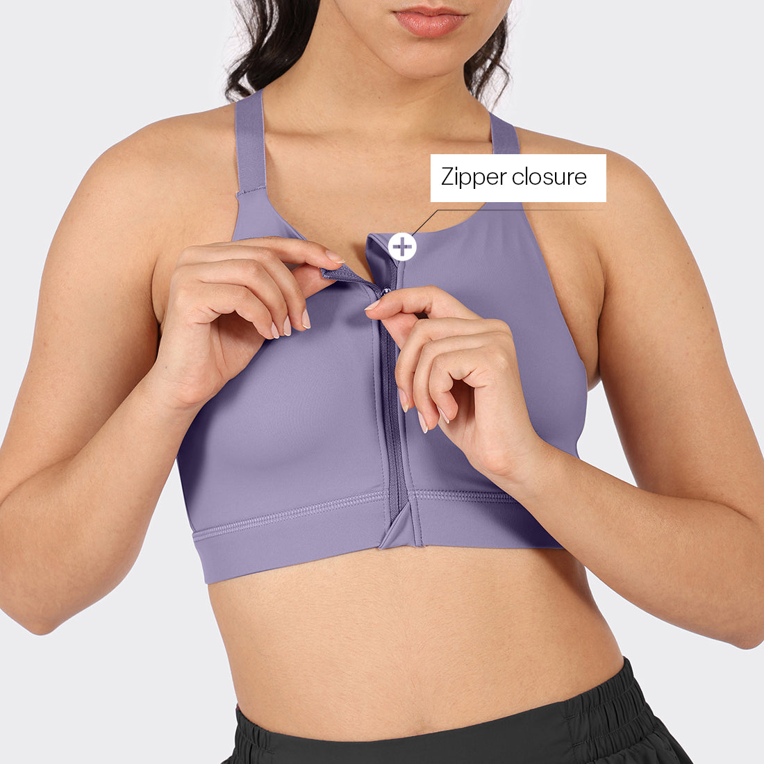 Zip-Up Sports Bra