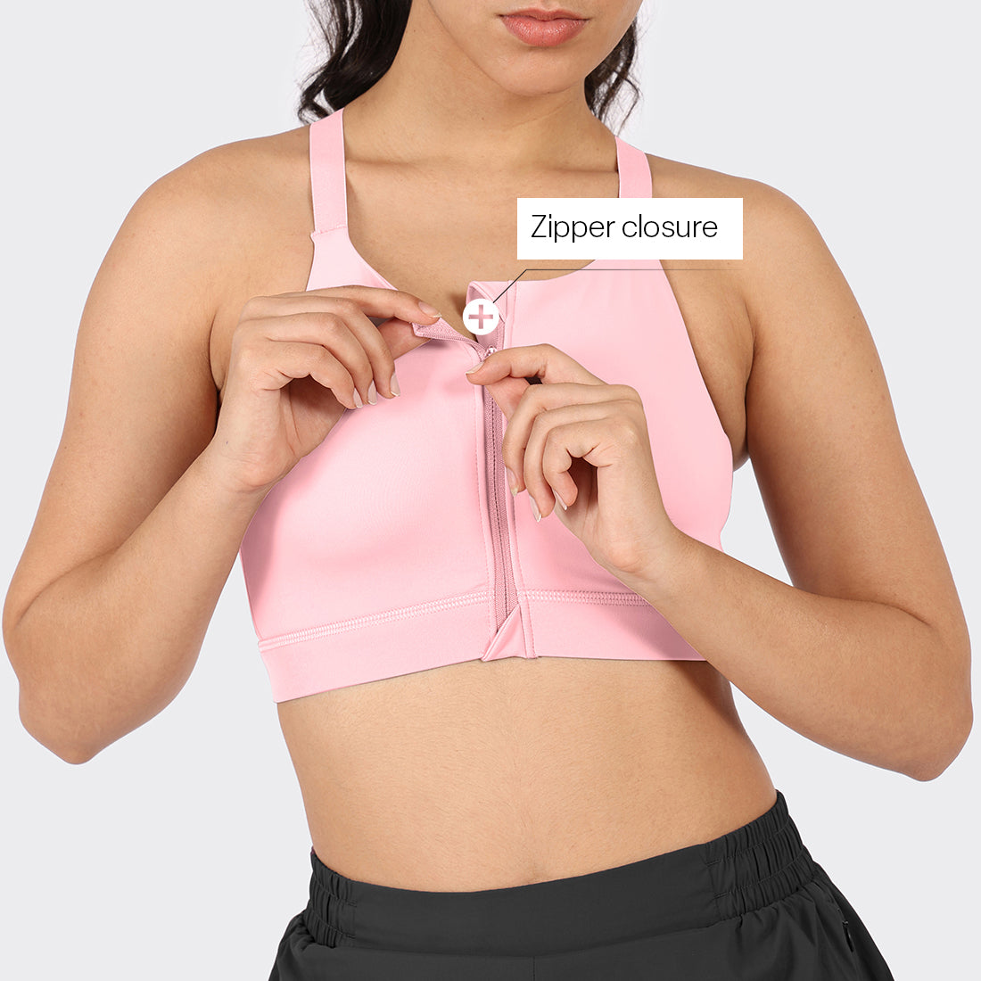 Zip-Up Sports Bra