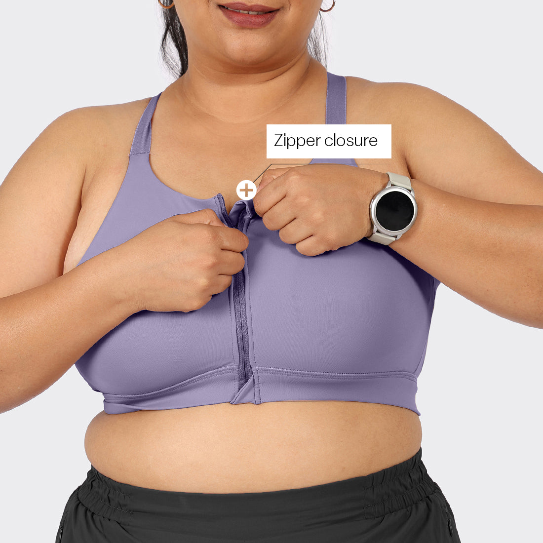 Zip-Up Sports Bra