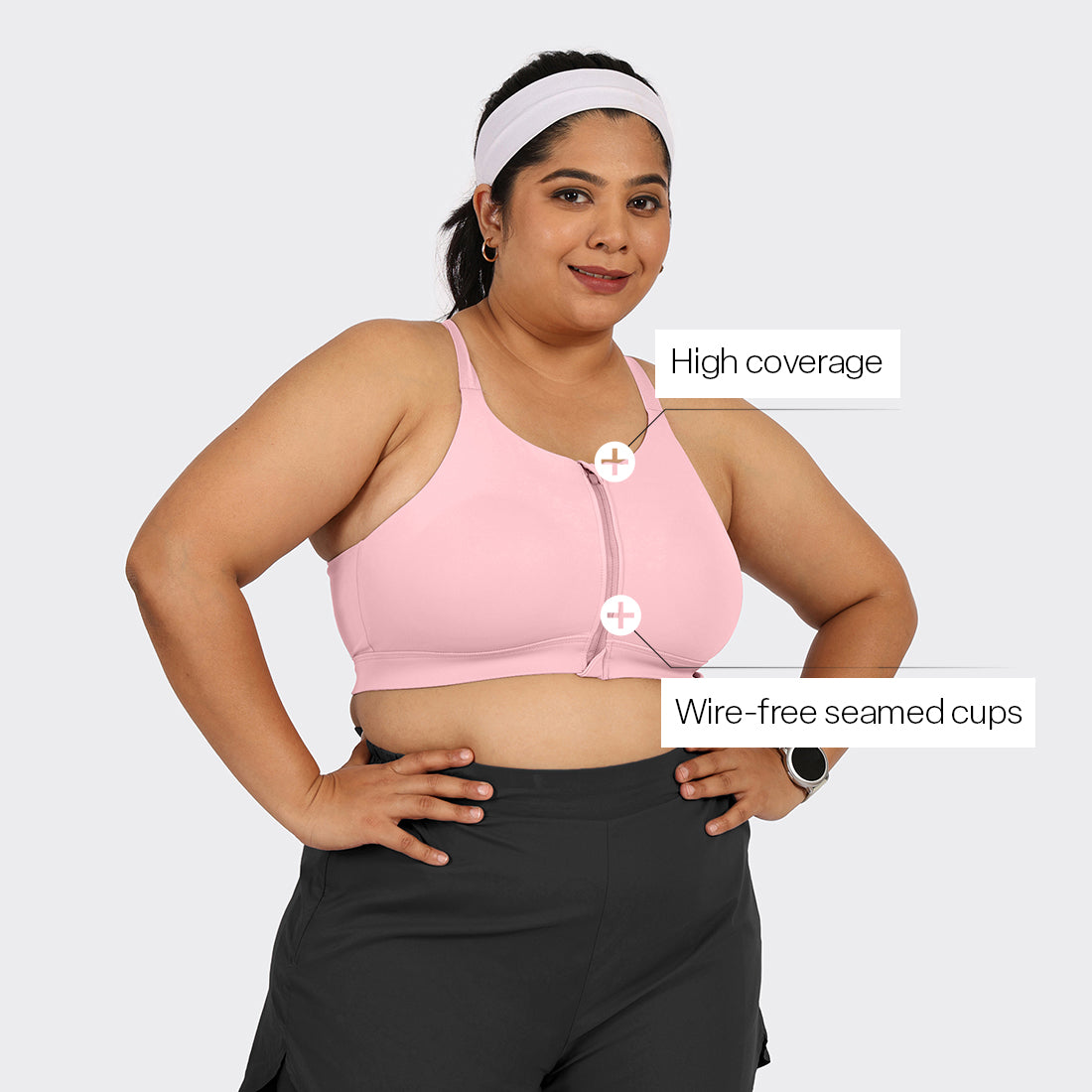 Zip-Up Sports Bra