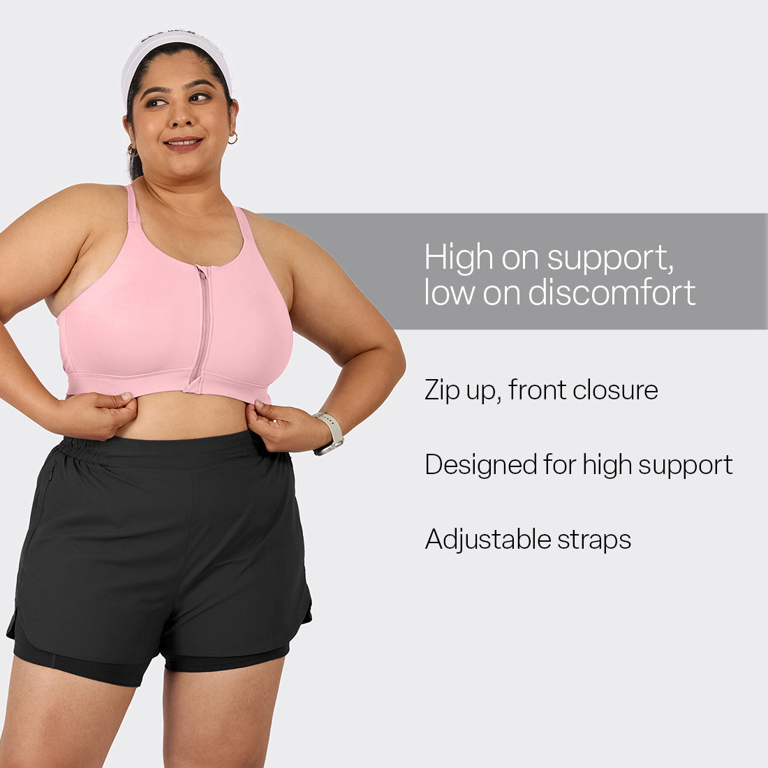 Zip-Up Sports Bra