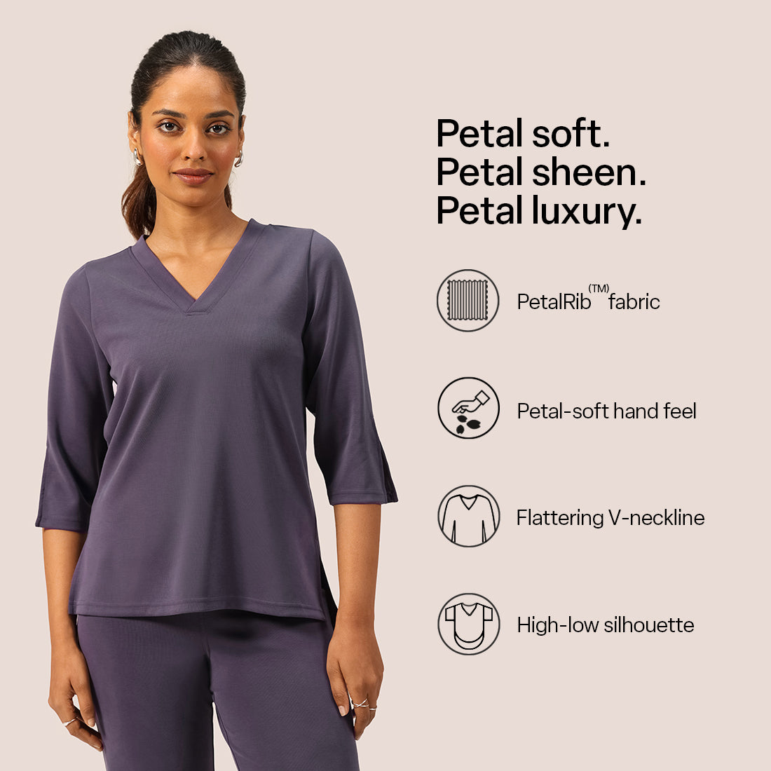 PetalRib™ Slit Sleeve Top