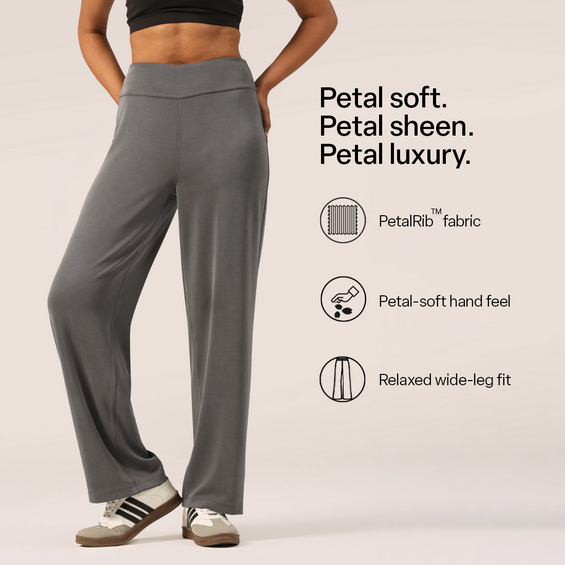 PetalRib™ Wide Leg Pants