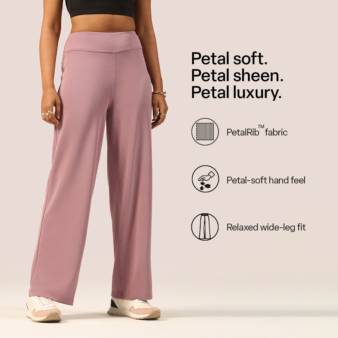 PetalRib™ Wide Leg Pants